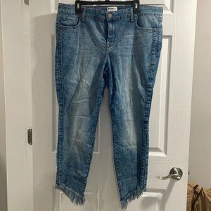 William Rast Blue Frayed Hem Jeans